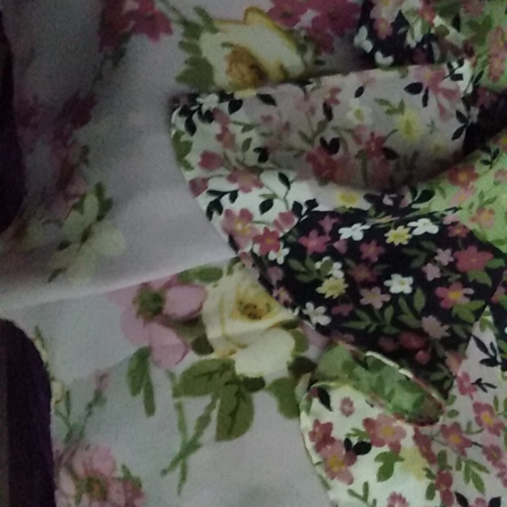 Patchwork dress size 10 petite, sleeveless, lined with a lilac floral pattern - Picture 10 of 12